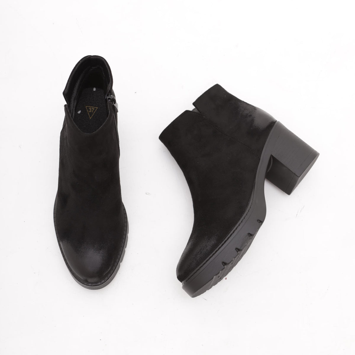 STIVALETTO BASSO LISCIO NERO 