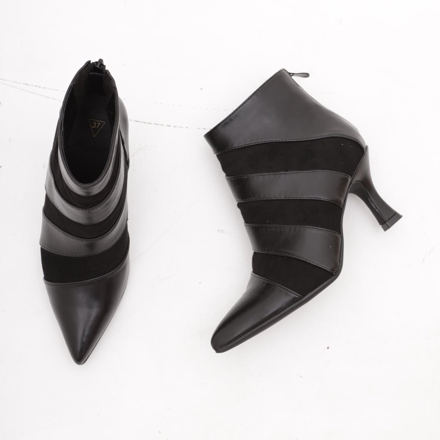 TRONCHETTO BASSO STRIPES NERO 