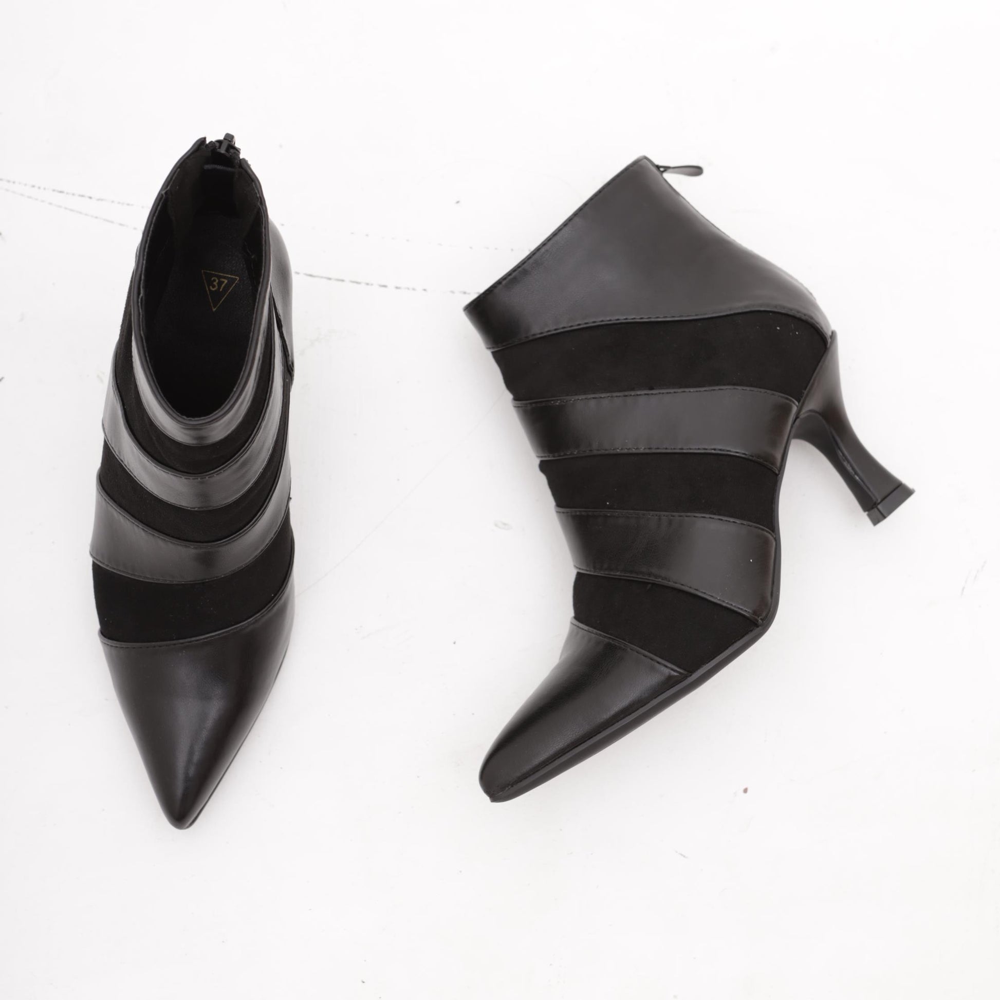 TRONCHETTO BASSO STRIPES NERO 