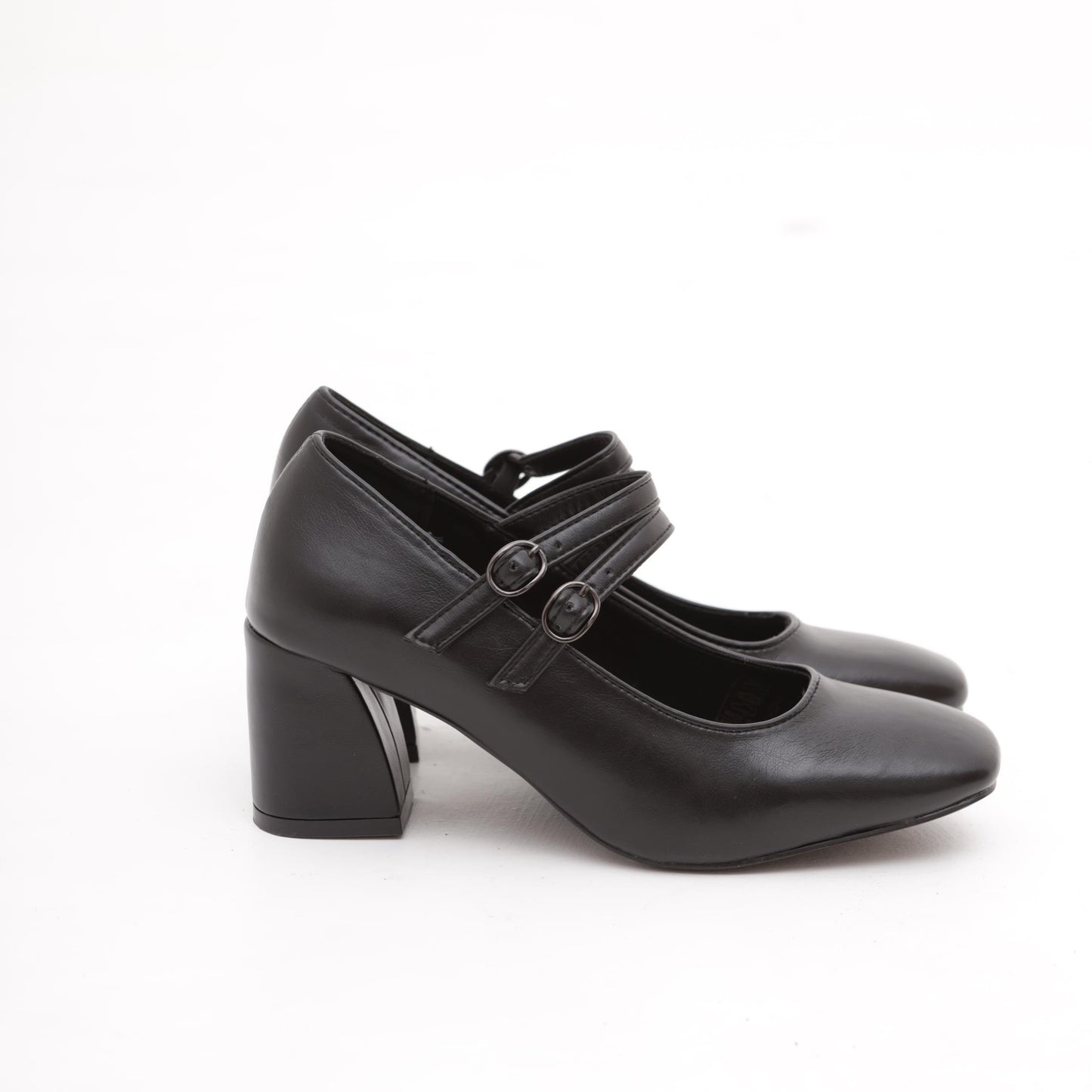 MARY JANE ALTA 2 CINTURINI NERO MP7007-1PUNE CHOCOLA