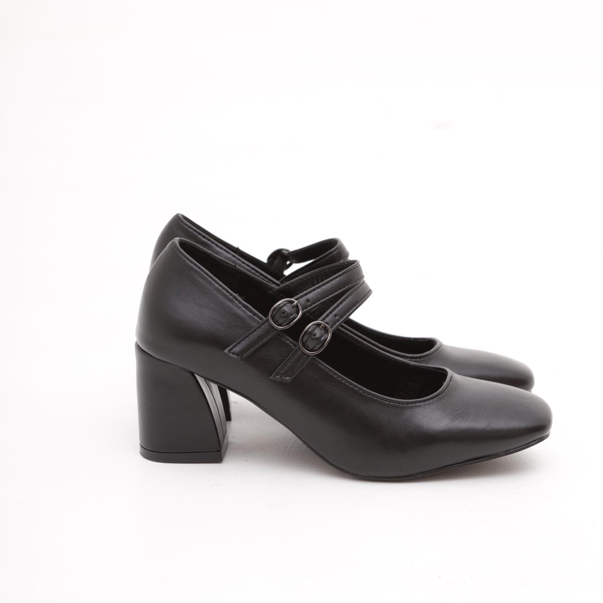 MARY JANE ALTA 2 CINTURINI NERO MP7007-1PUNE CHOCOLA