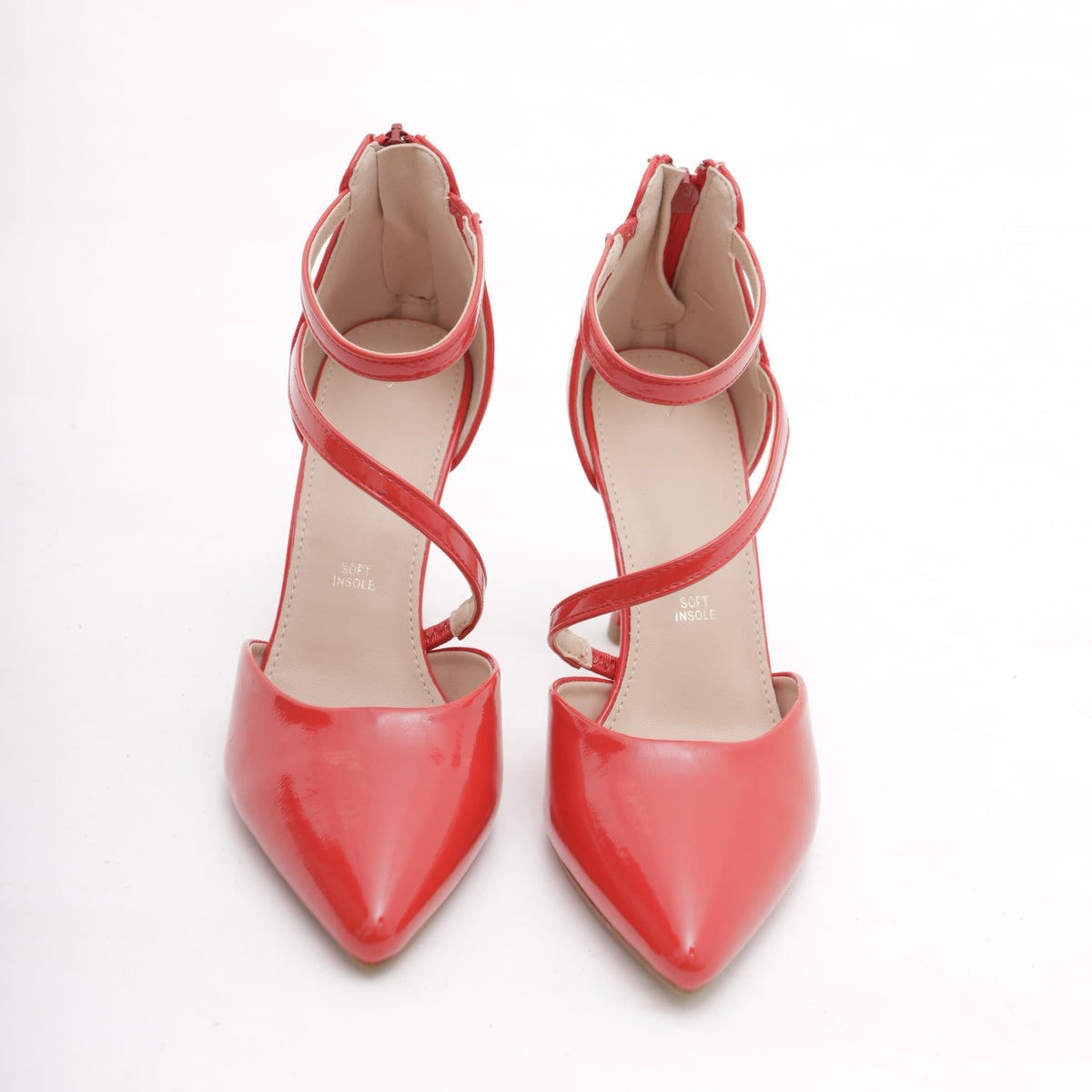 DECOLLETE' D'ORSAY CINTURINO ROSSO 