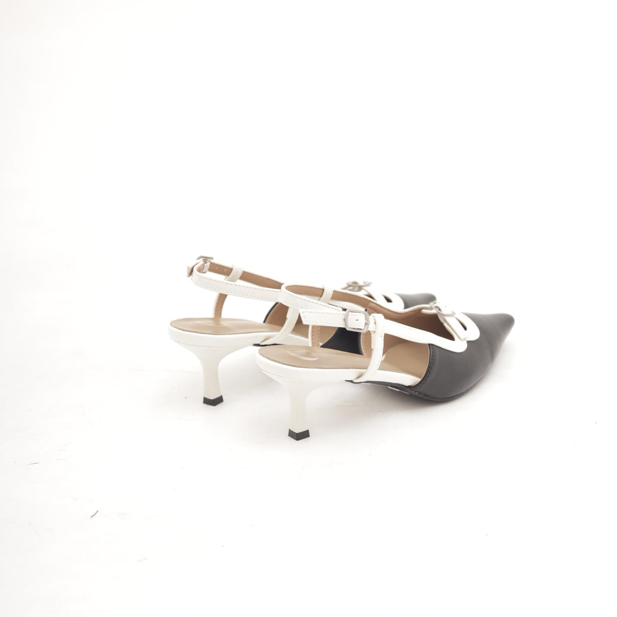 SLINGBACK ROCCHETTO BICOLORE NERO 