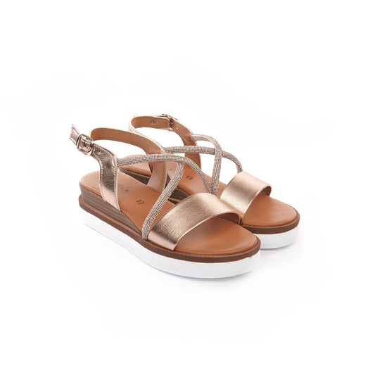 SANDALO ZEPPA BRILLANTINI RAME<BR/> 