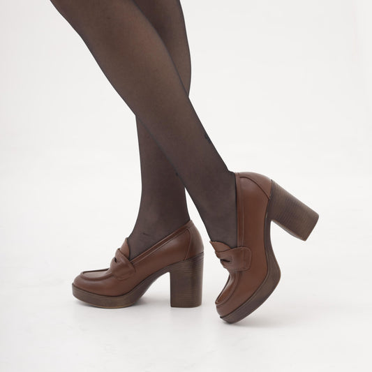 MOCASSINO TACCO MARRONE MP354PUMARRONE CHOCOLA