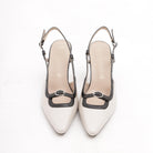 SLINGBACK ROCCHETTO BICOLORE PANNA 