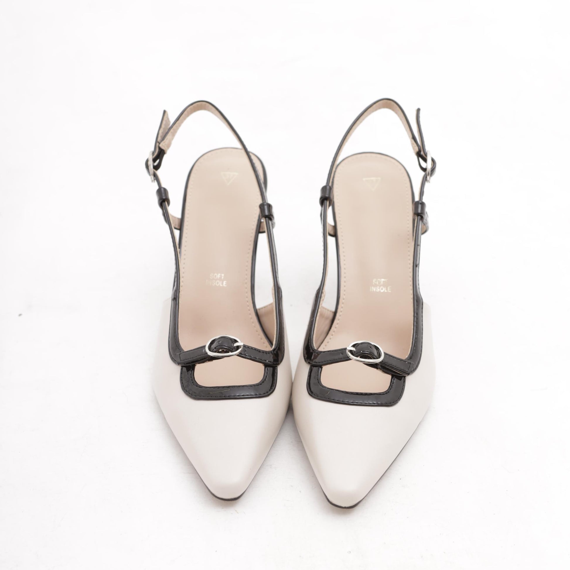 SLINGBACK ROCCHETTO BICOLORE PANNA 