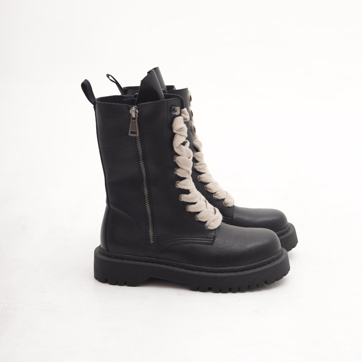 ANFIBIO ALTO CON ZIP NERO 