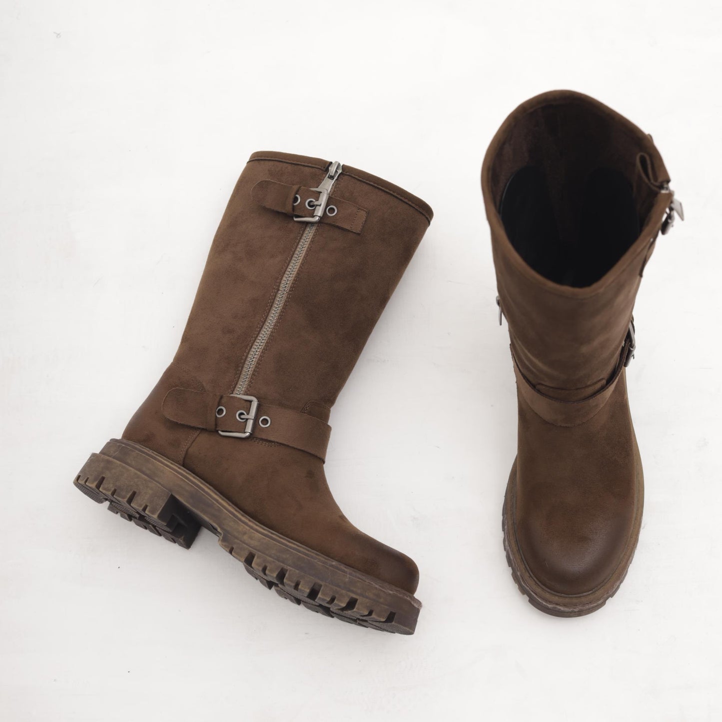 BIKER CON ZIP ESTERNA TESTA DI MORO 