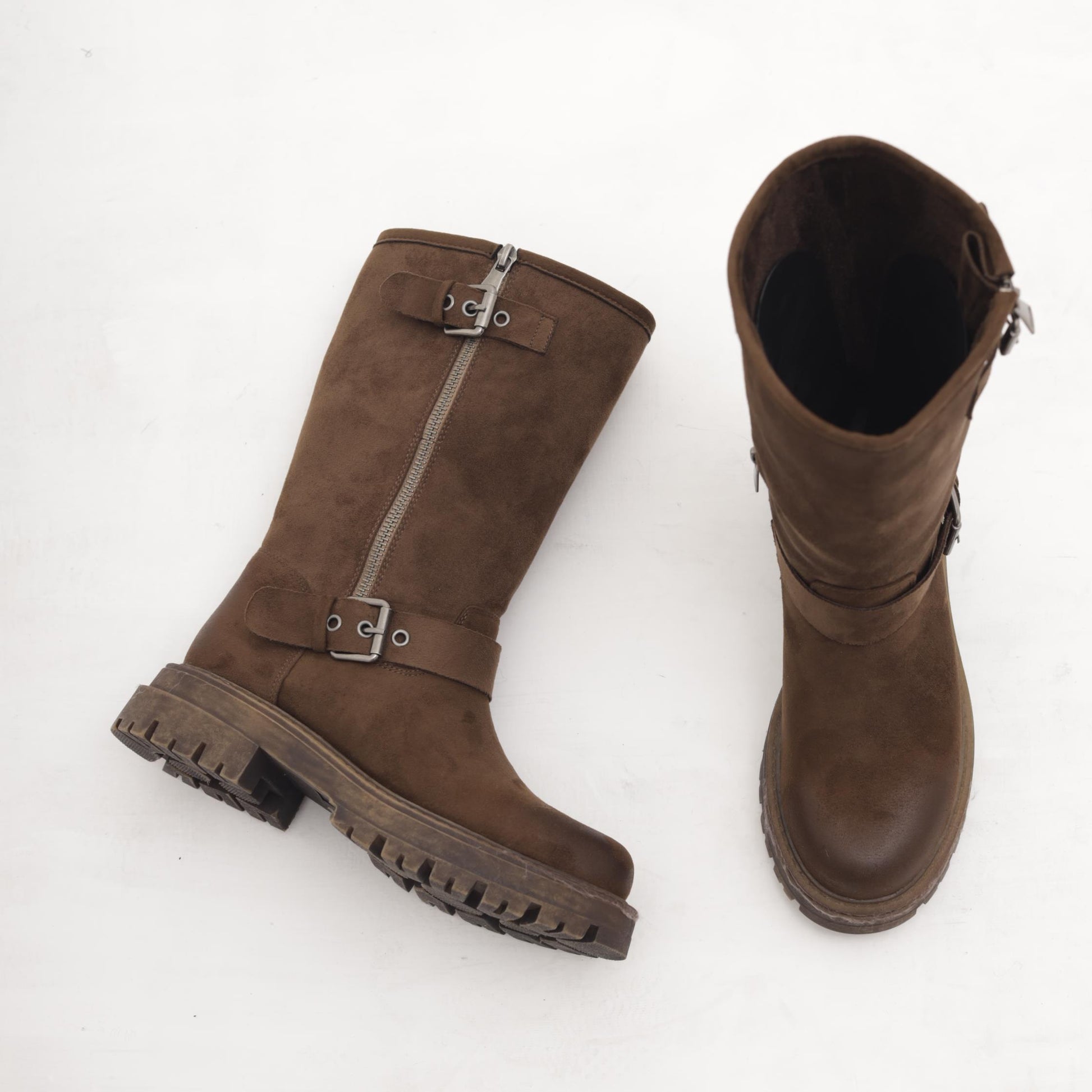 BIKER CON ZIP ESTERNA TESTA DI MORO 