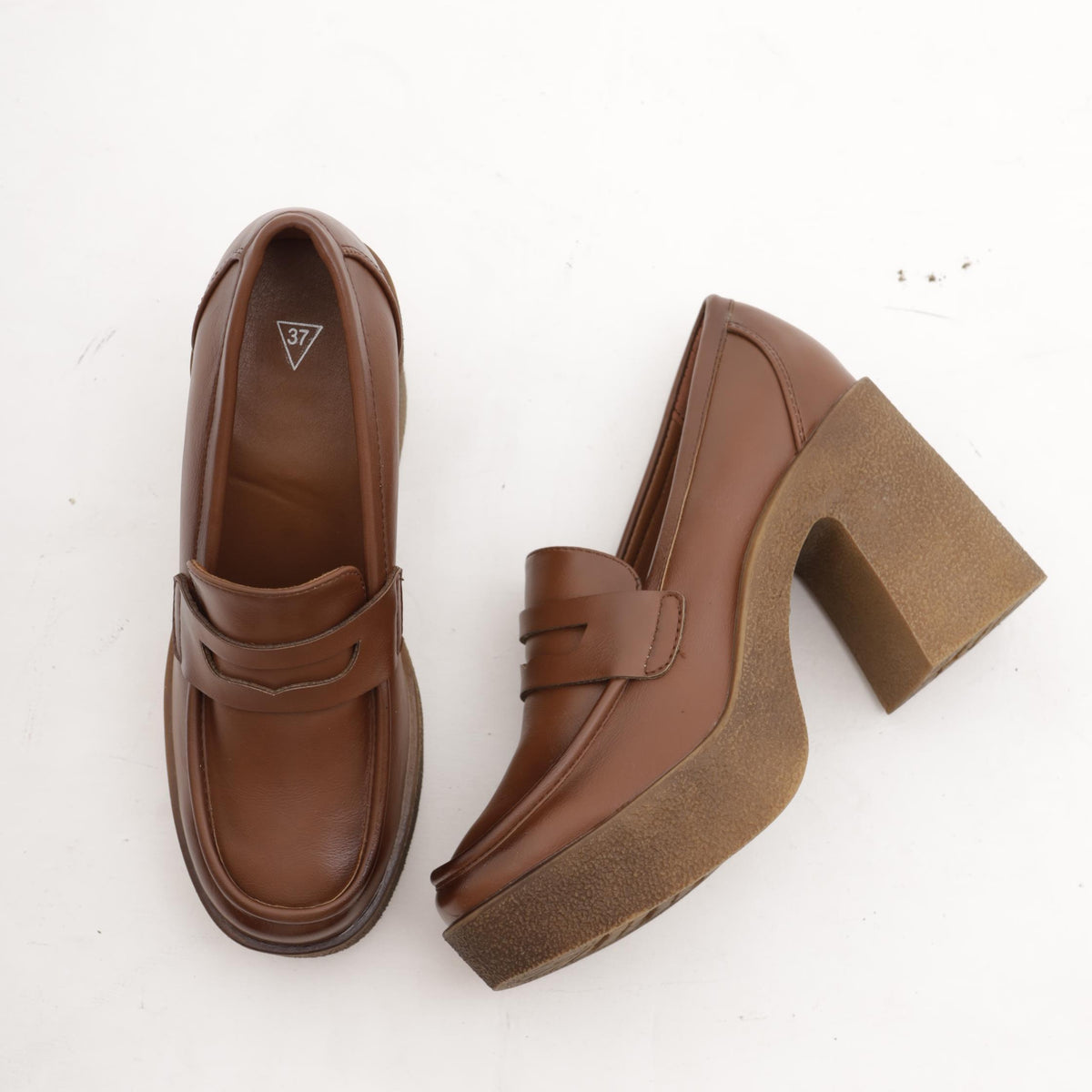 MOCASSINO CHUNKY LISCIO CUOIO 