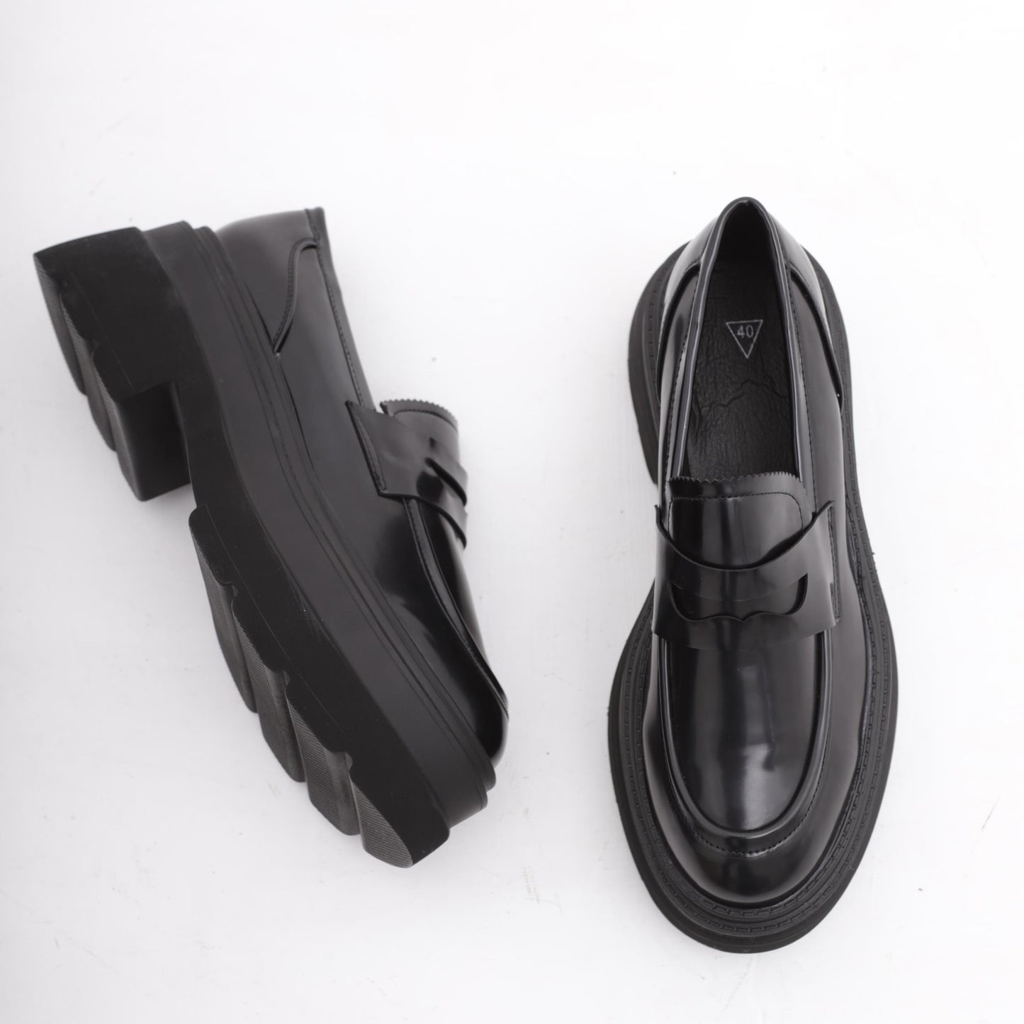 MOCASSINO PLATFORM NERO<BR/> 