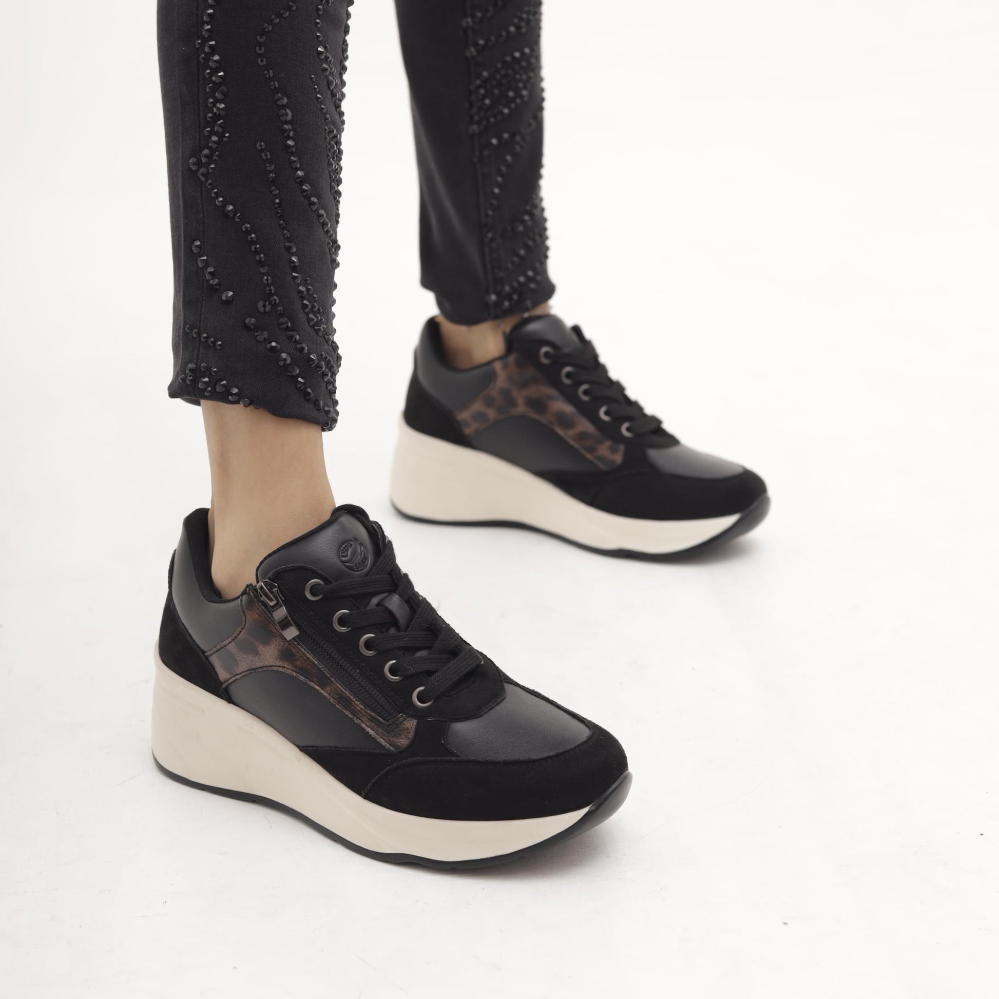 SNEAKERS ALTA ZIP NERO 