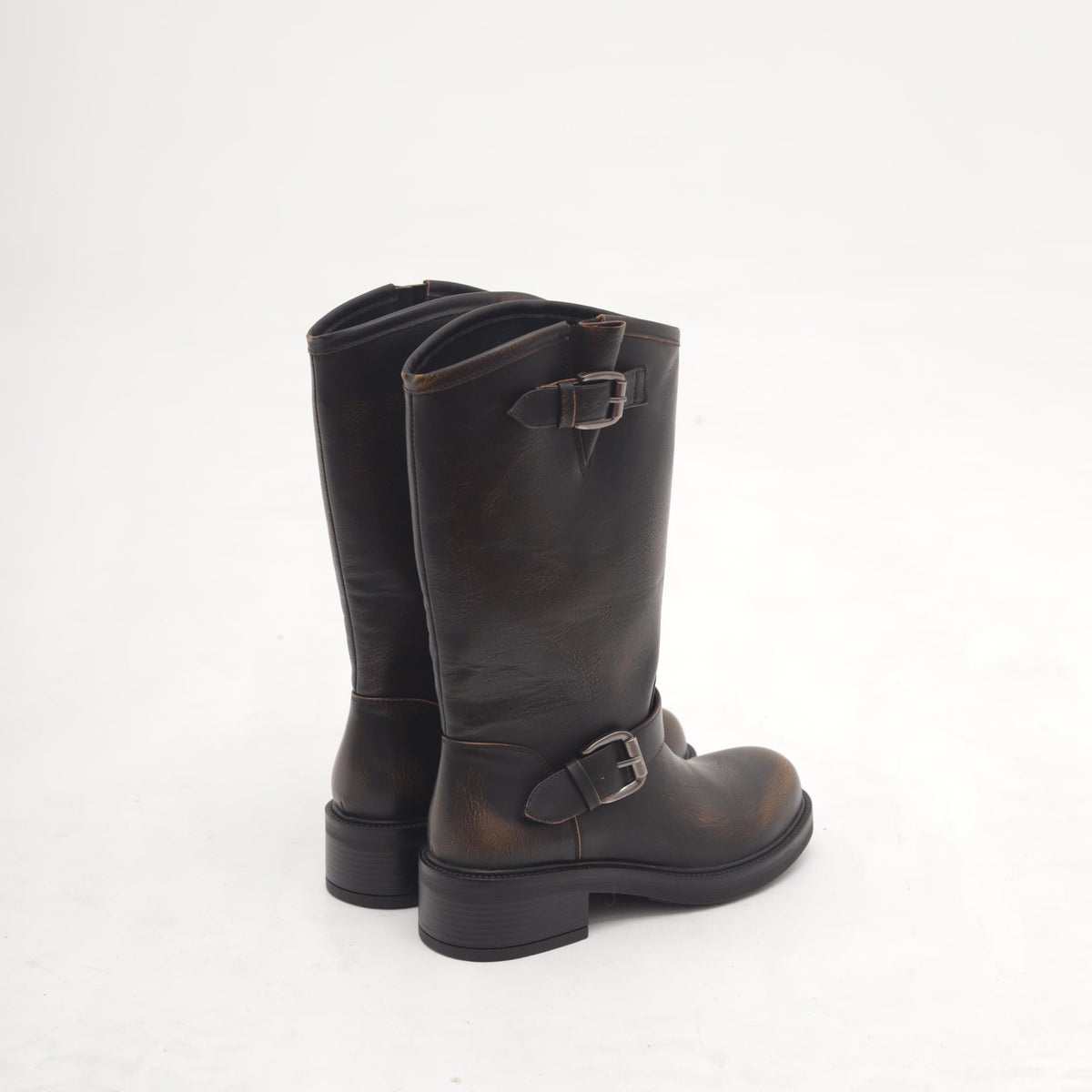 STIVALE BIKER ALTO MARRONE 