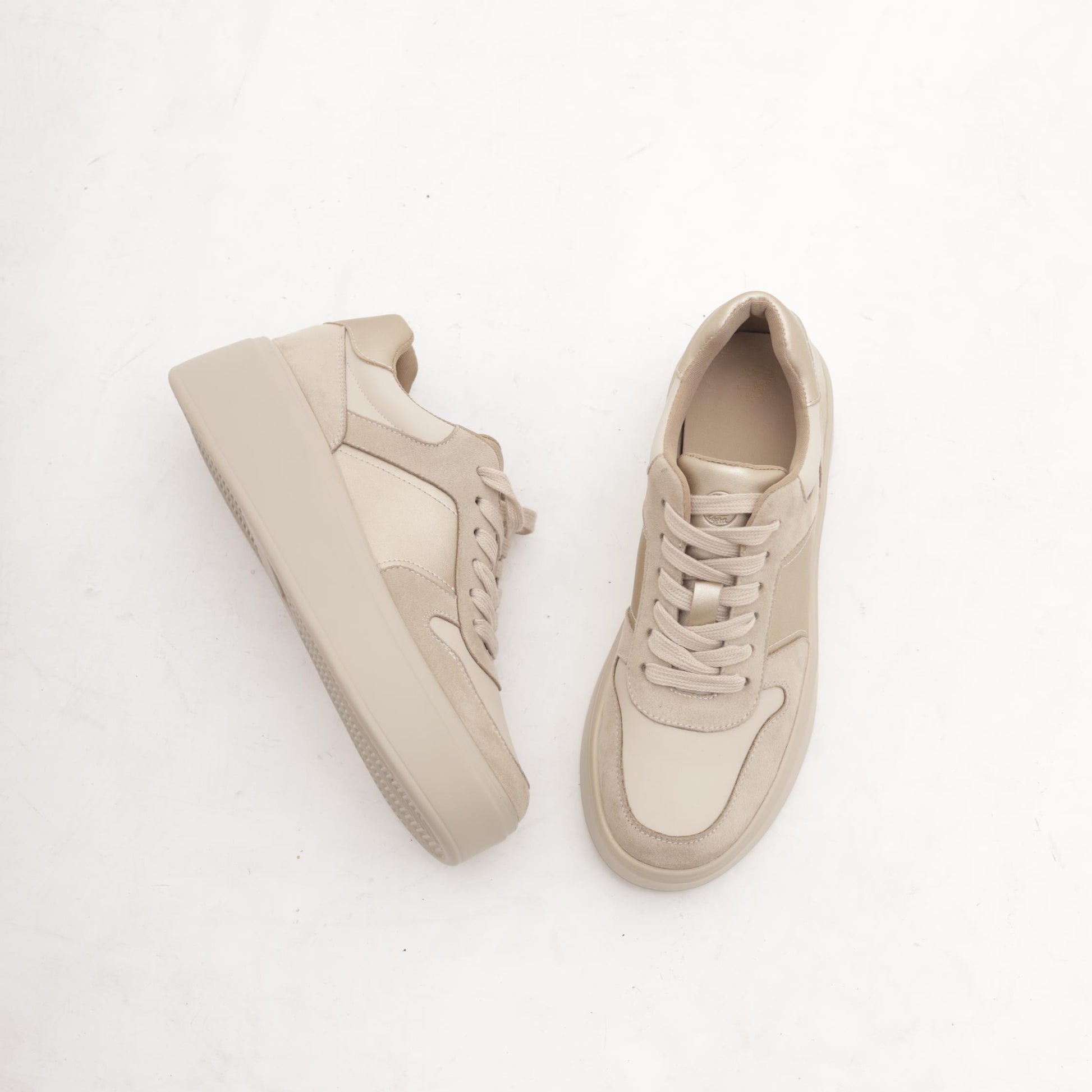 SNEAKERS PLATFORM TAUPE MP2736-1PUTA CHOCOLA