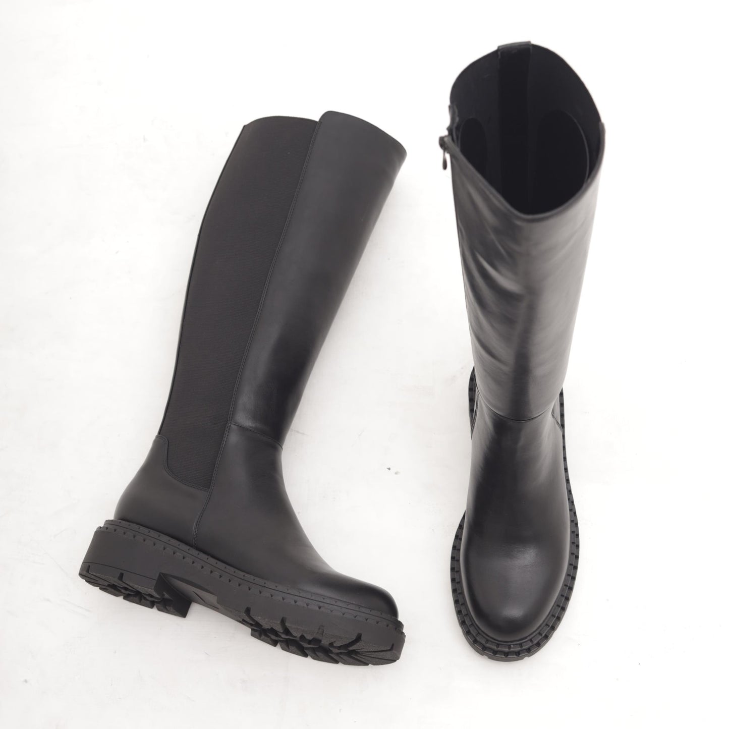 STIVALE ALTO ELASTICO NERO 