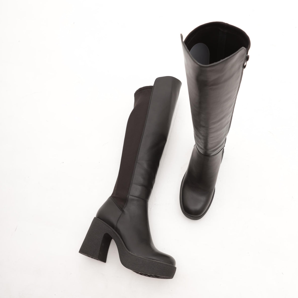 STIVALE CHUNKY STRETCH NERO<BR/> 