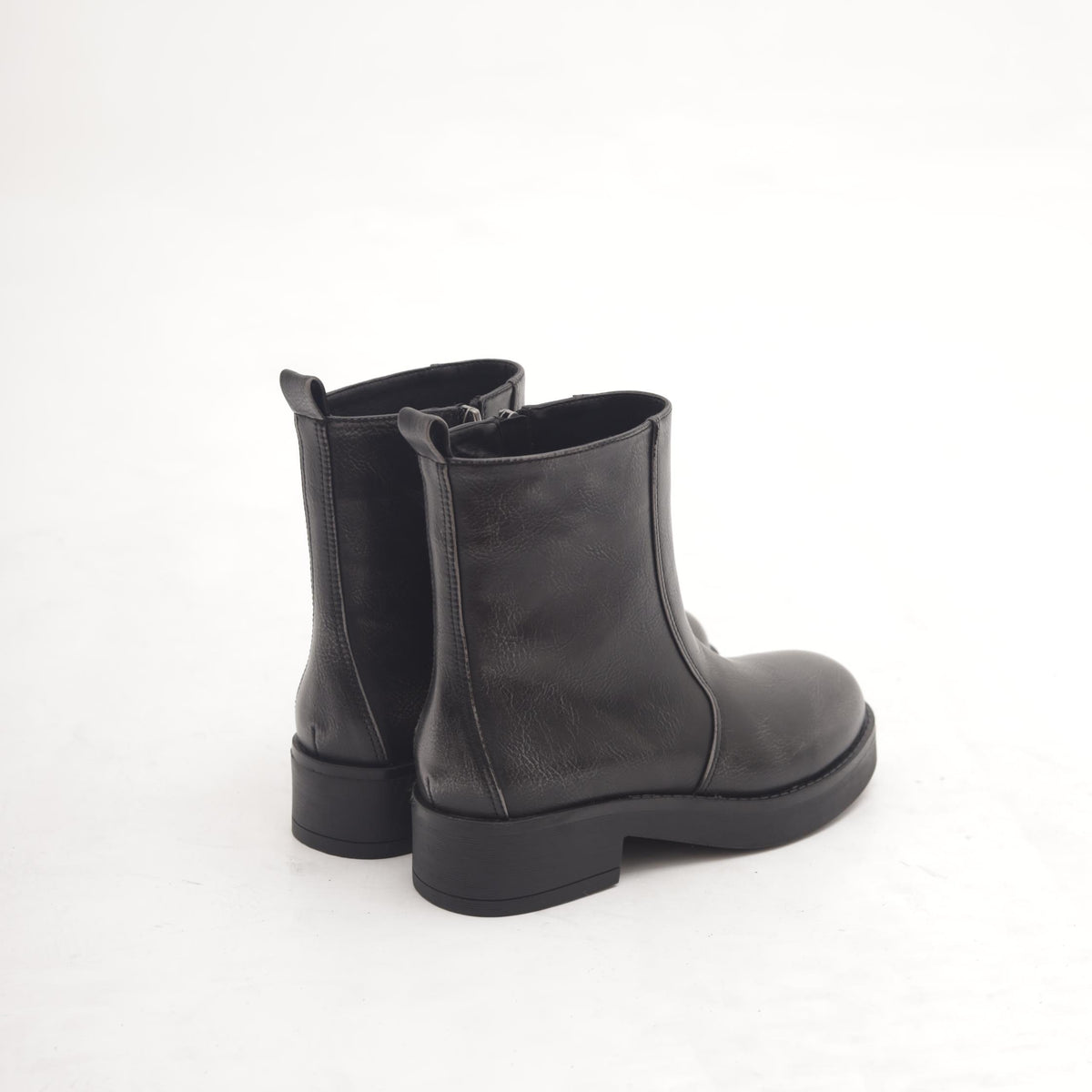 STIVALETTO BIKER BASSO LISCIO GESSO 