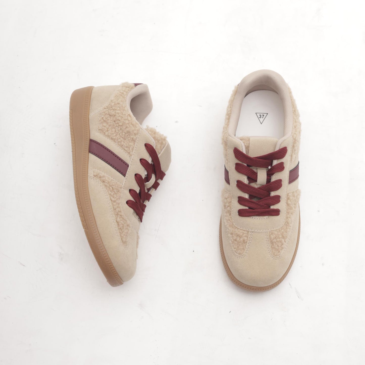 SNEAKERS FLAT FUR BEIGE 