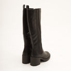 STIVALE TACCO ELASTICO E ZIP NERO 