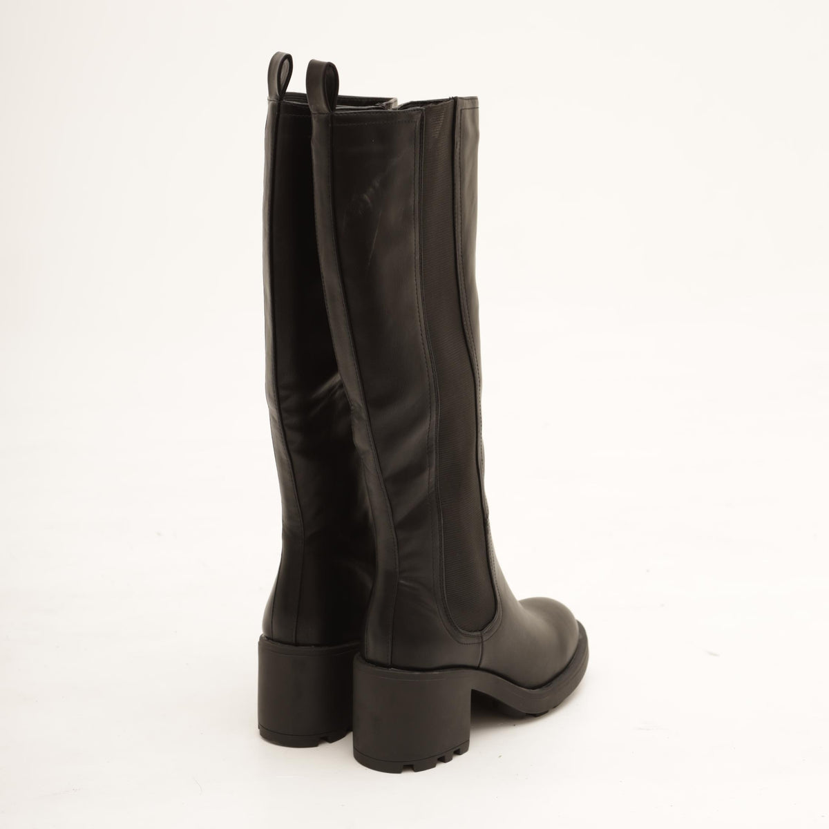 STIVALE TACCO ELASTICO E ZIP NERO 