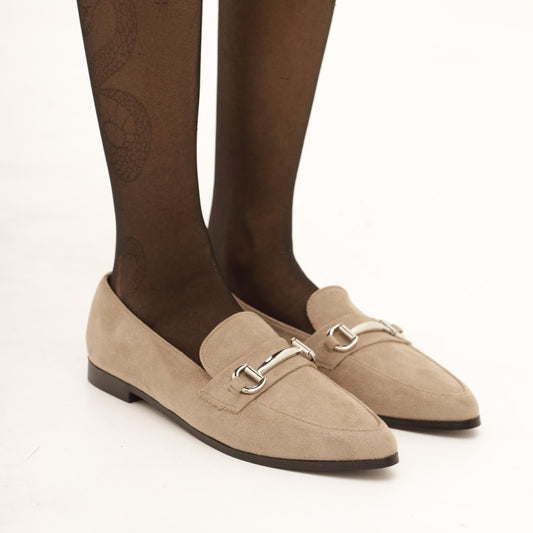 MOCASSINO MORSETTO A PUNTA TORTORA 