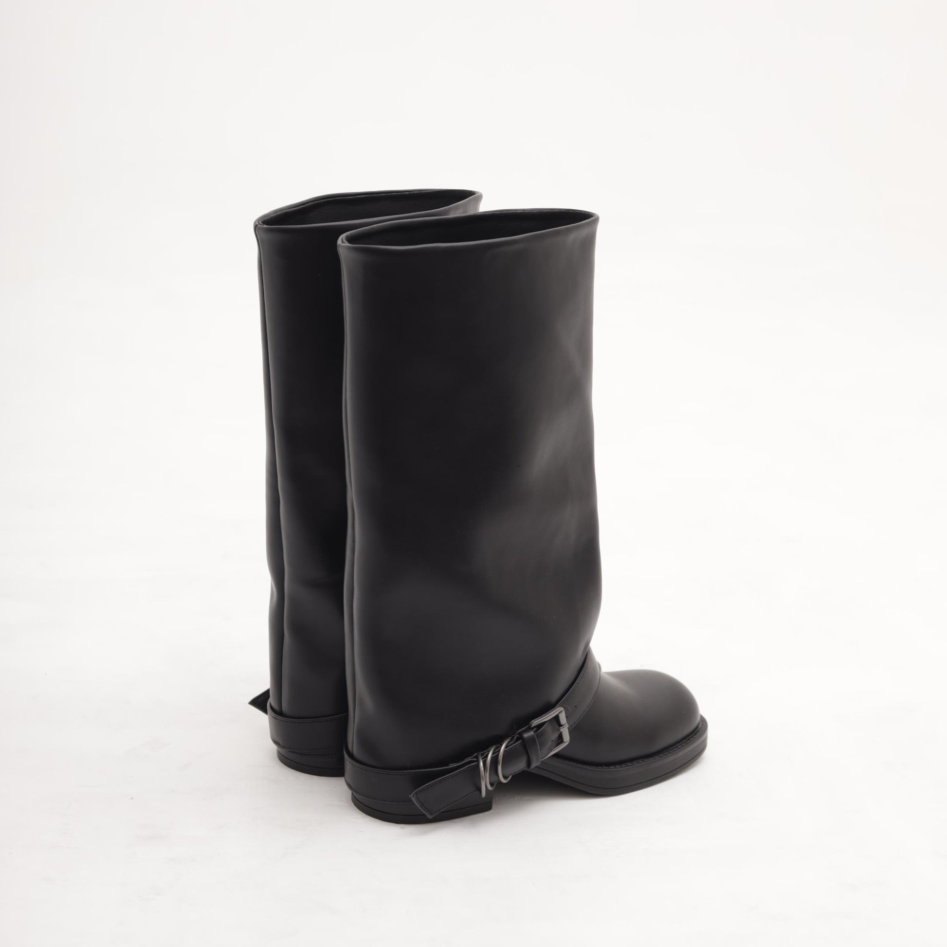 BIKER RISVOLTATO CINTURINO NERO MP2707-3PUNE CHOCOLA