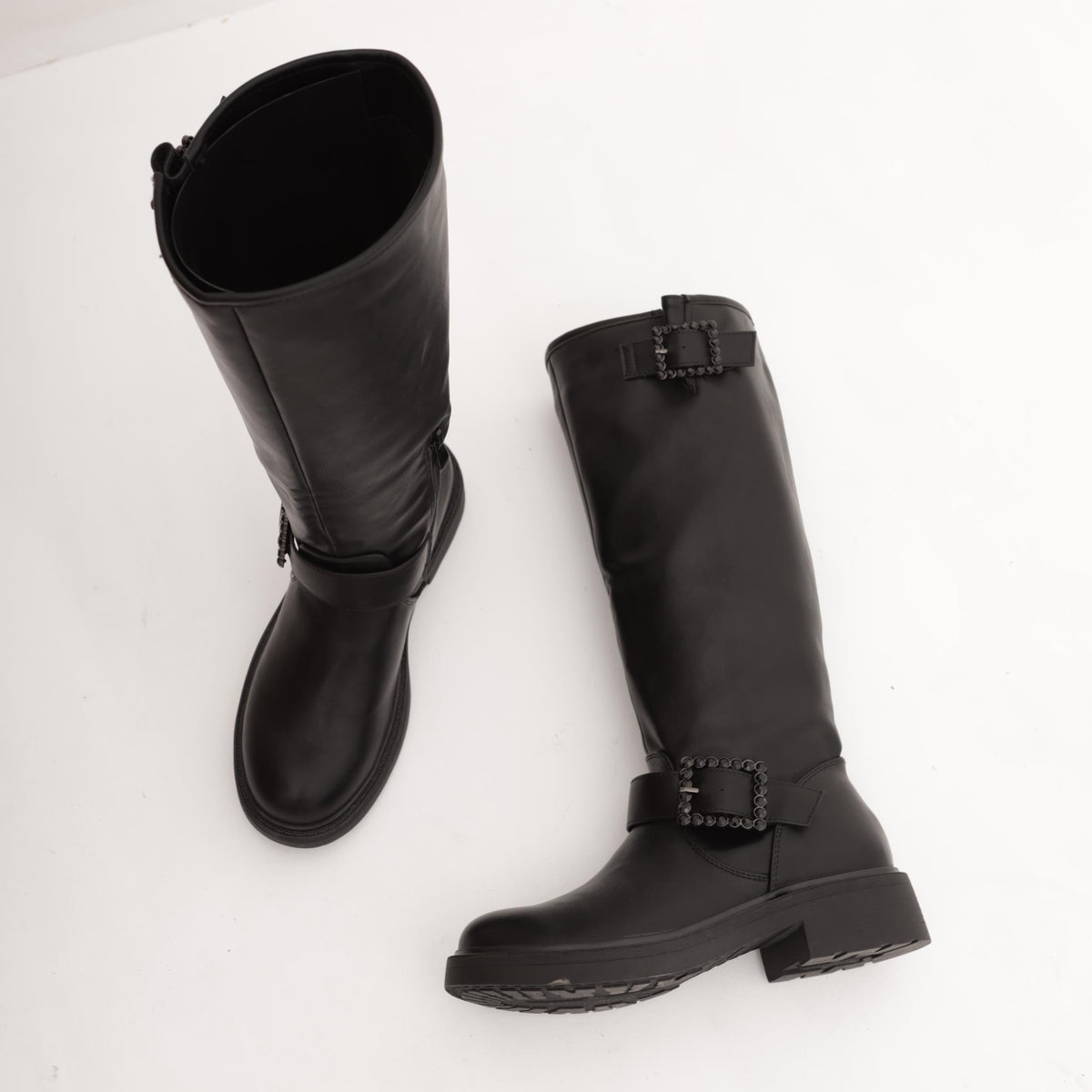 STIVALE BIKER ALTO NERO 
