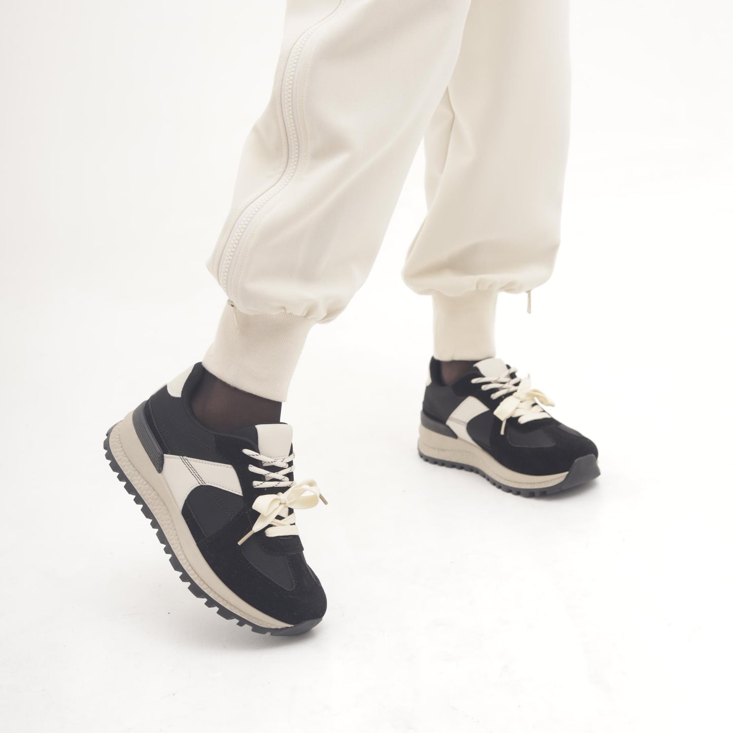 SNEAKERS RUNNING COLOUR BLOCK NERO 