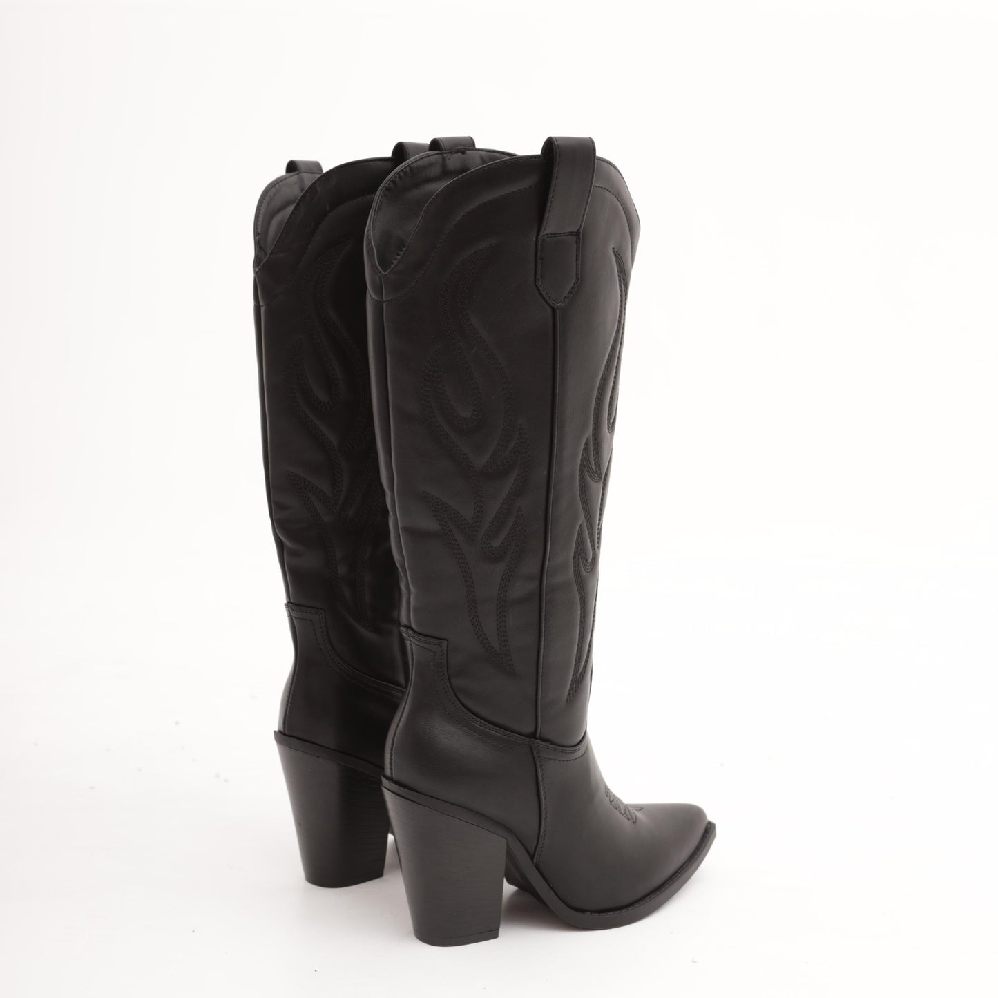 STIVALE TEXANO TACCO ALTO NERO 
