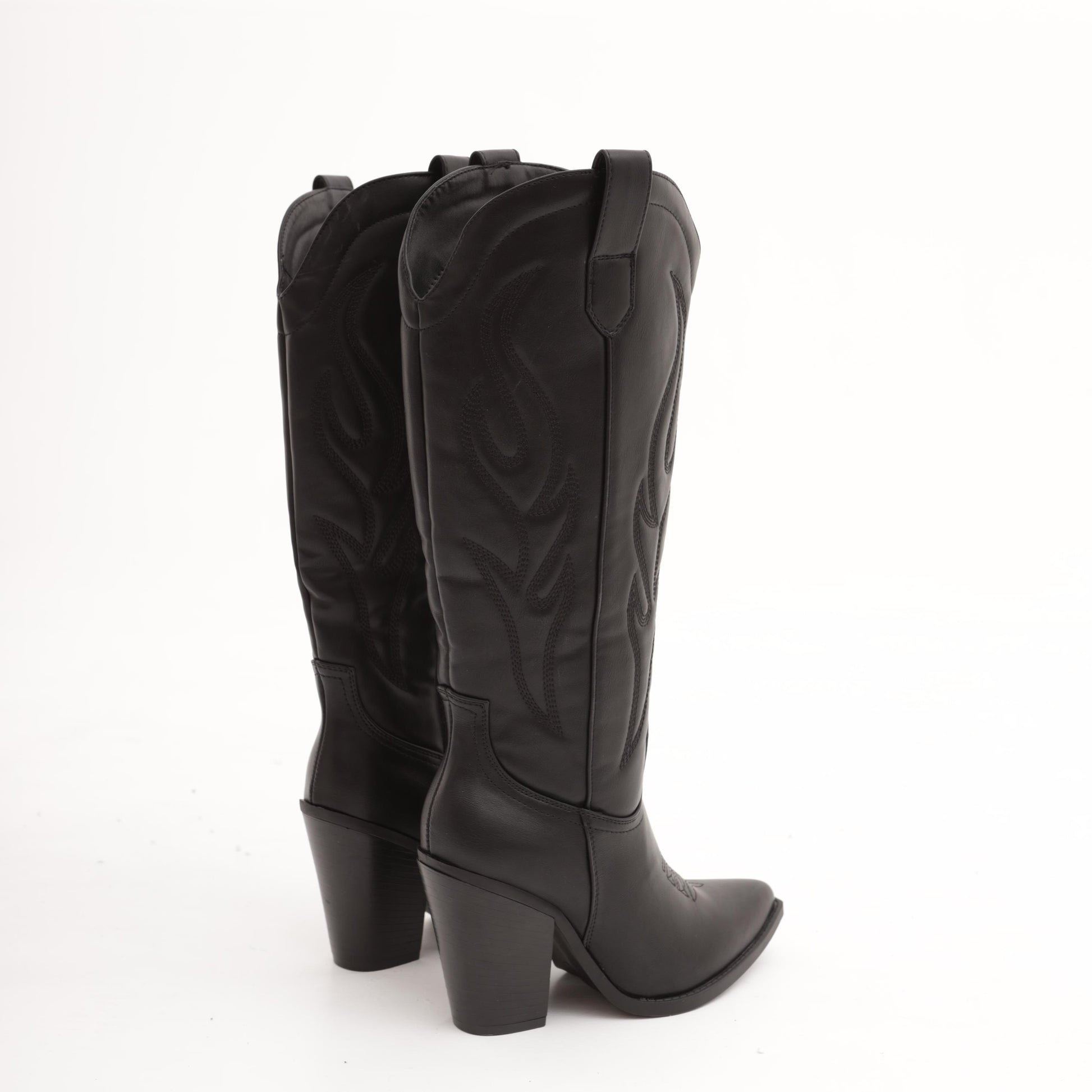 STIVALE TEXANO TACCO ALTO NERO 
