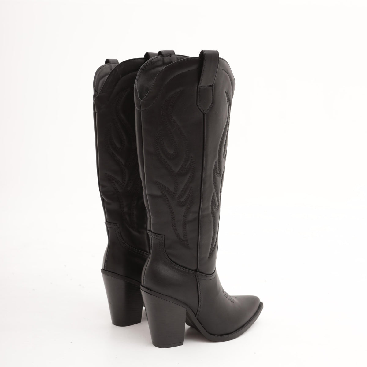 STIVALE TEXANO TACCO ALTO NERO 