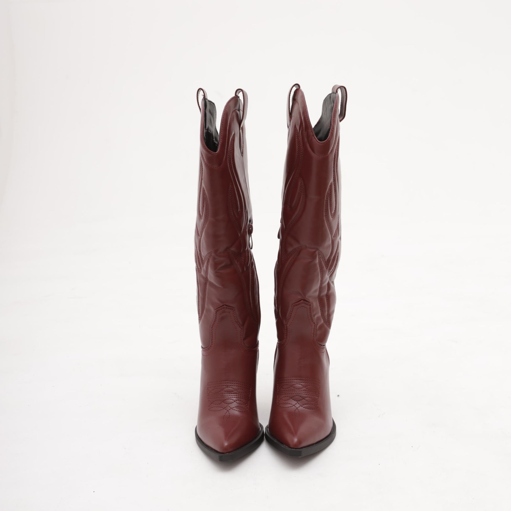STIVALE TEXANO TACCO ALTO BORDEAUX 