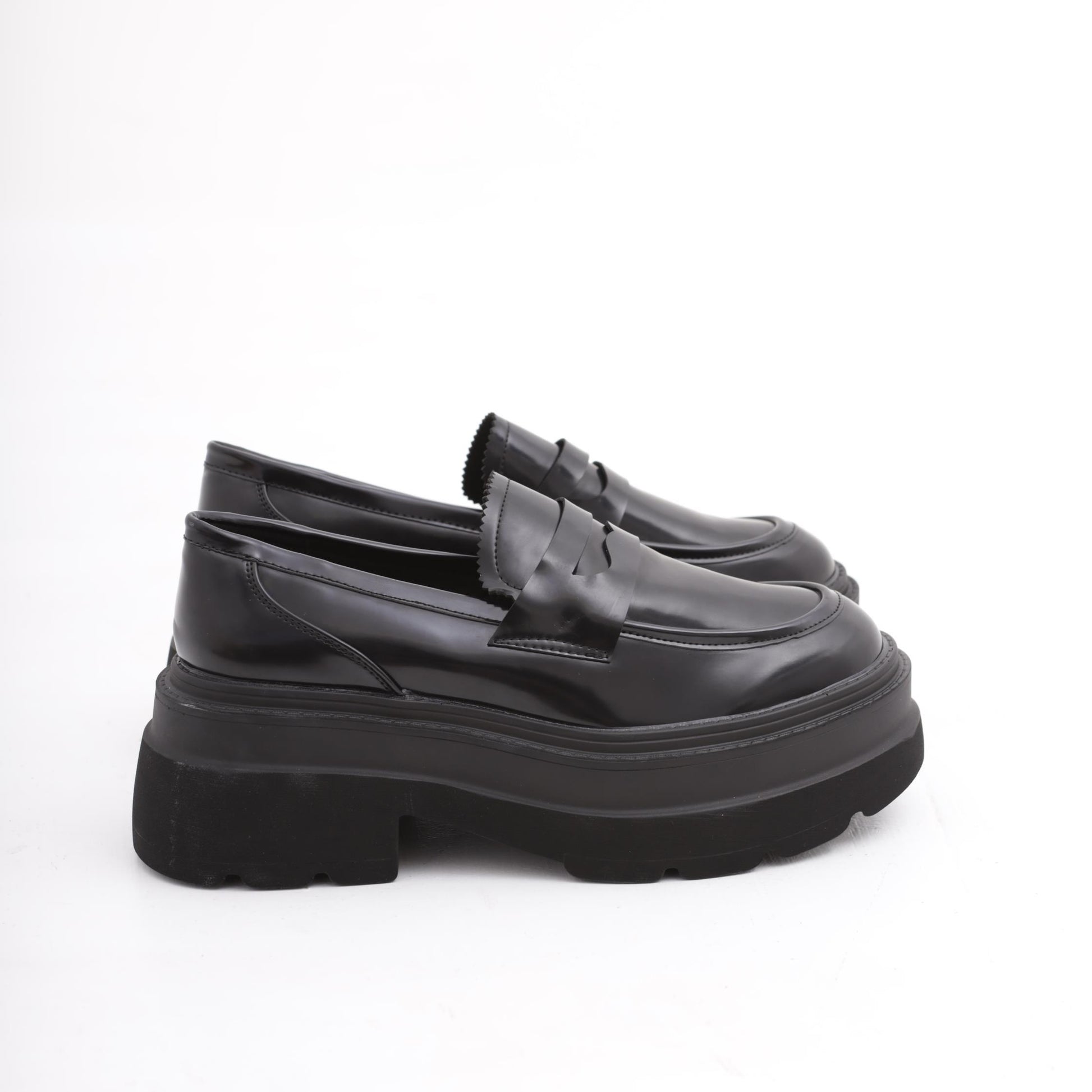 MOCASSINO PLATFORM NERO<BR/> 