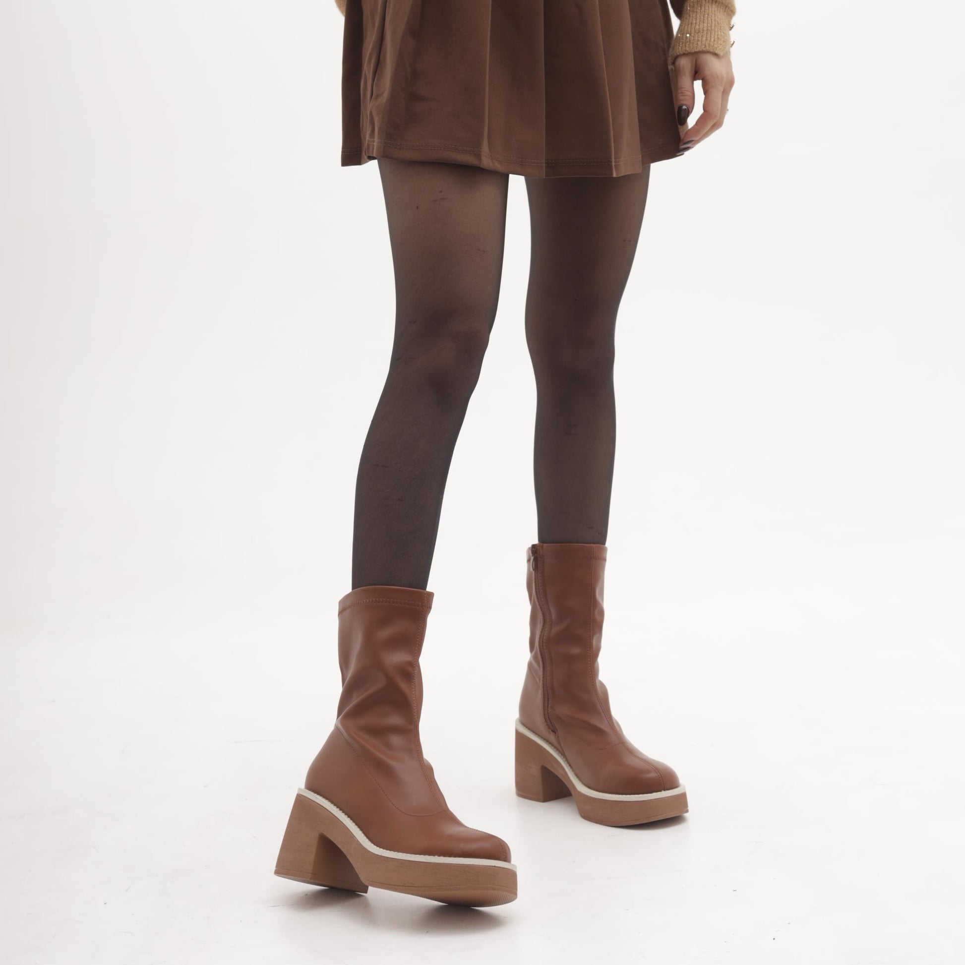 STIVALETTO STRETCH PARA CUOIO 