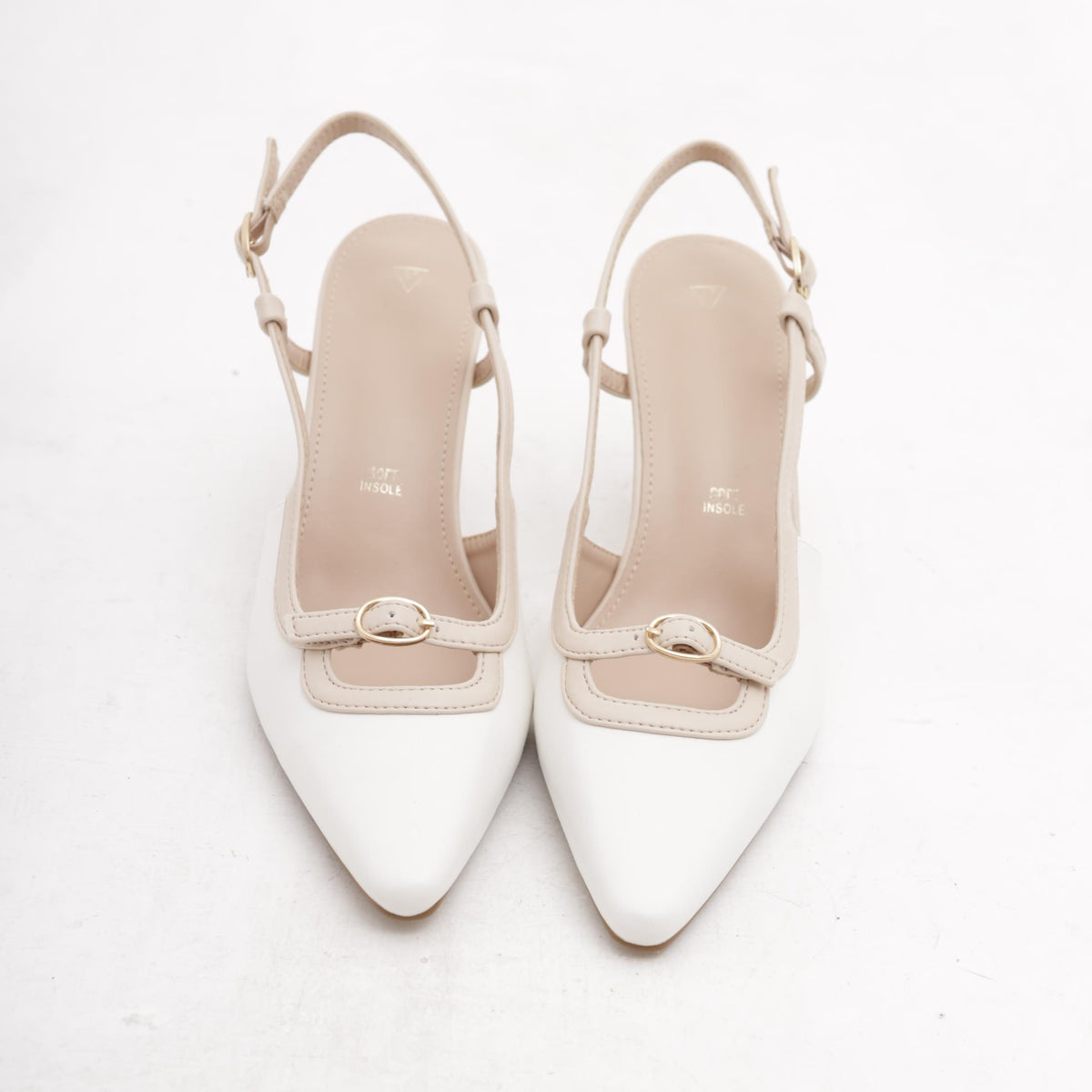 SLINGBACK ROCCHETTO BICOLORE NUDE 