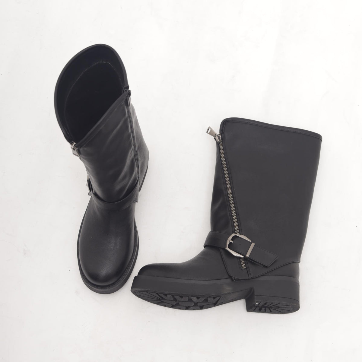 STIVALE BIKER ZIP NERO 