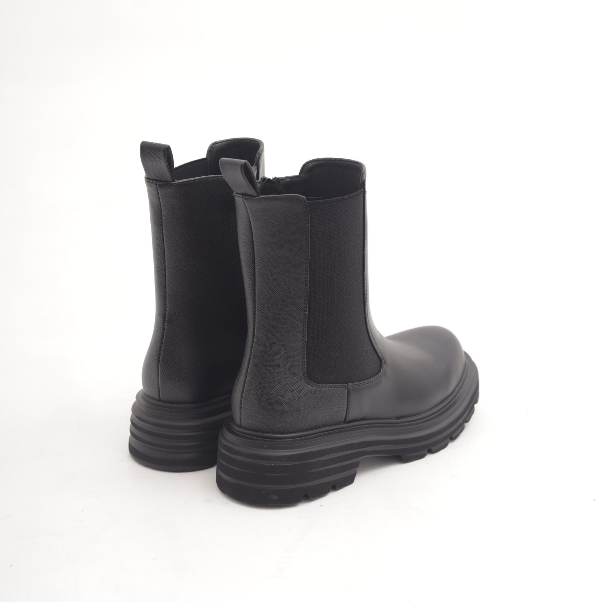 STIVALETTO ELASTICO E ZIP NERO 