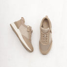 SNEAKERS ZIP TAUPE 