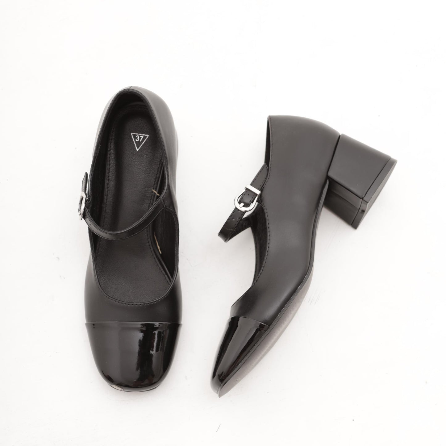 MARY JANE PUNTALE 1 CINTURINO NERO MP8002PUNE CHOCOLA