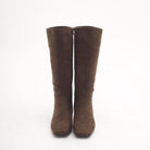 STIVALE FLAT LISCIO MARRONE 