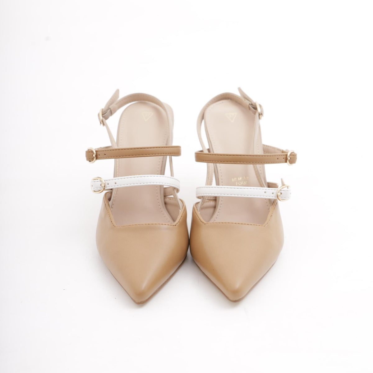 SLINGBACK CINTURINI BICOLORE CUOIO 