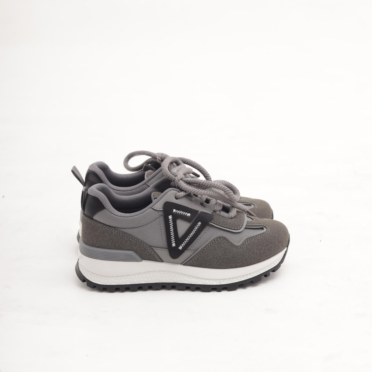 SNEAKERS RUNNING TRIANGLE GRIGIO 