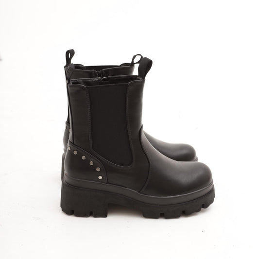 STIVALETTO ELASTICO BORCHIE NERO MP718-1PUNE CHOCOLA