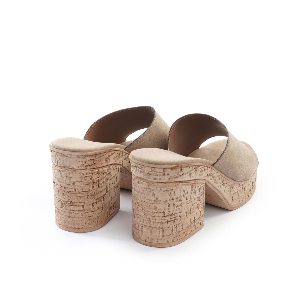 MULE TACCO SUGHERO BEIGE<BR/> 