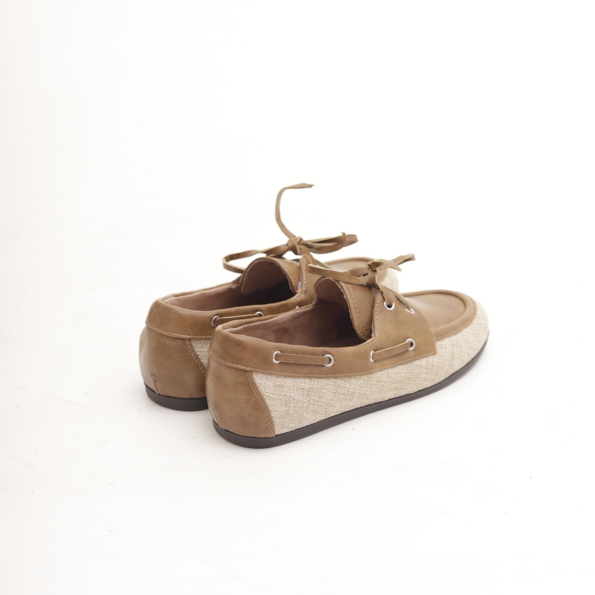 MOCASSINO VELA CANVAS CUOIO 