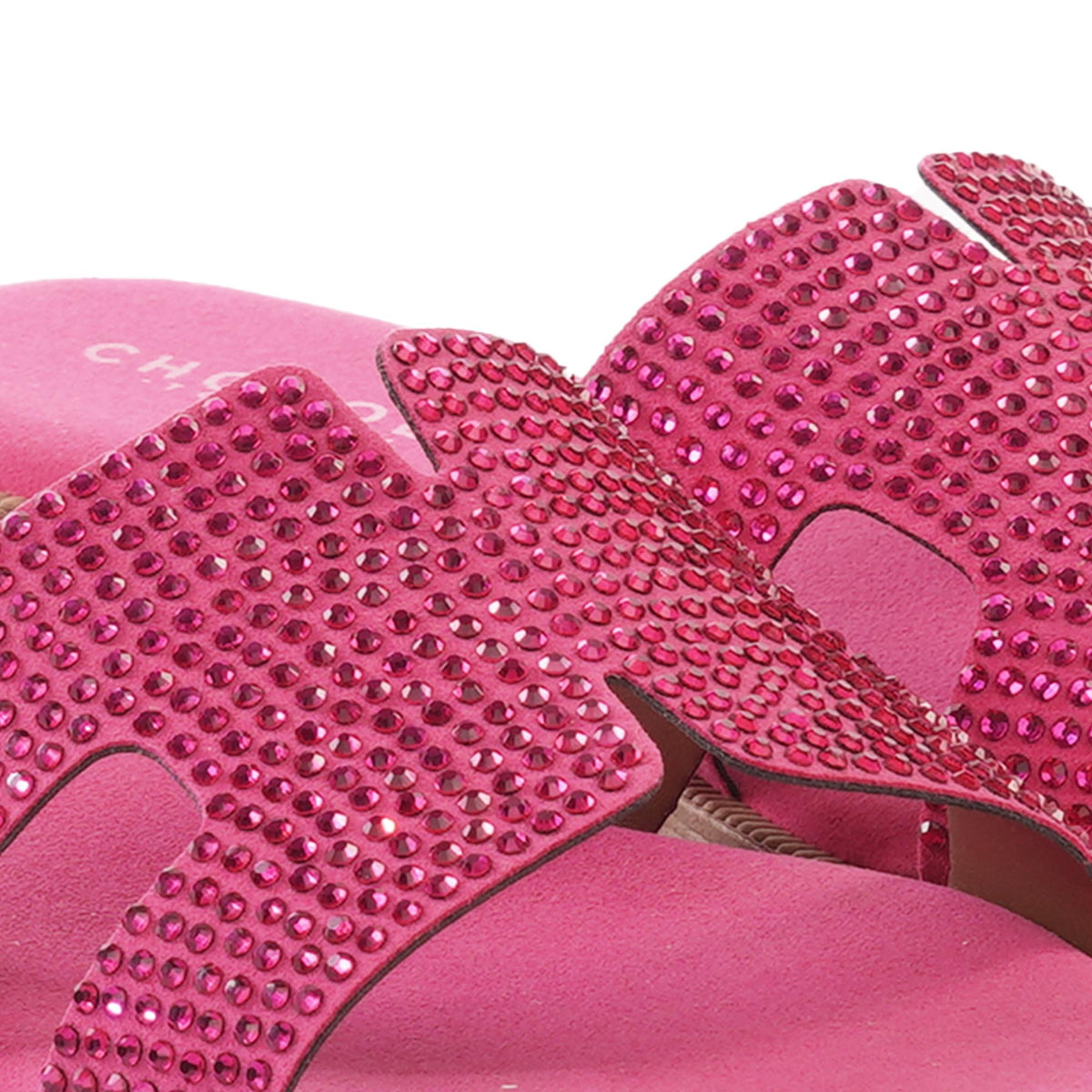 CIABATTINA H CON STRASS FUXIA<BR/> 