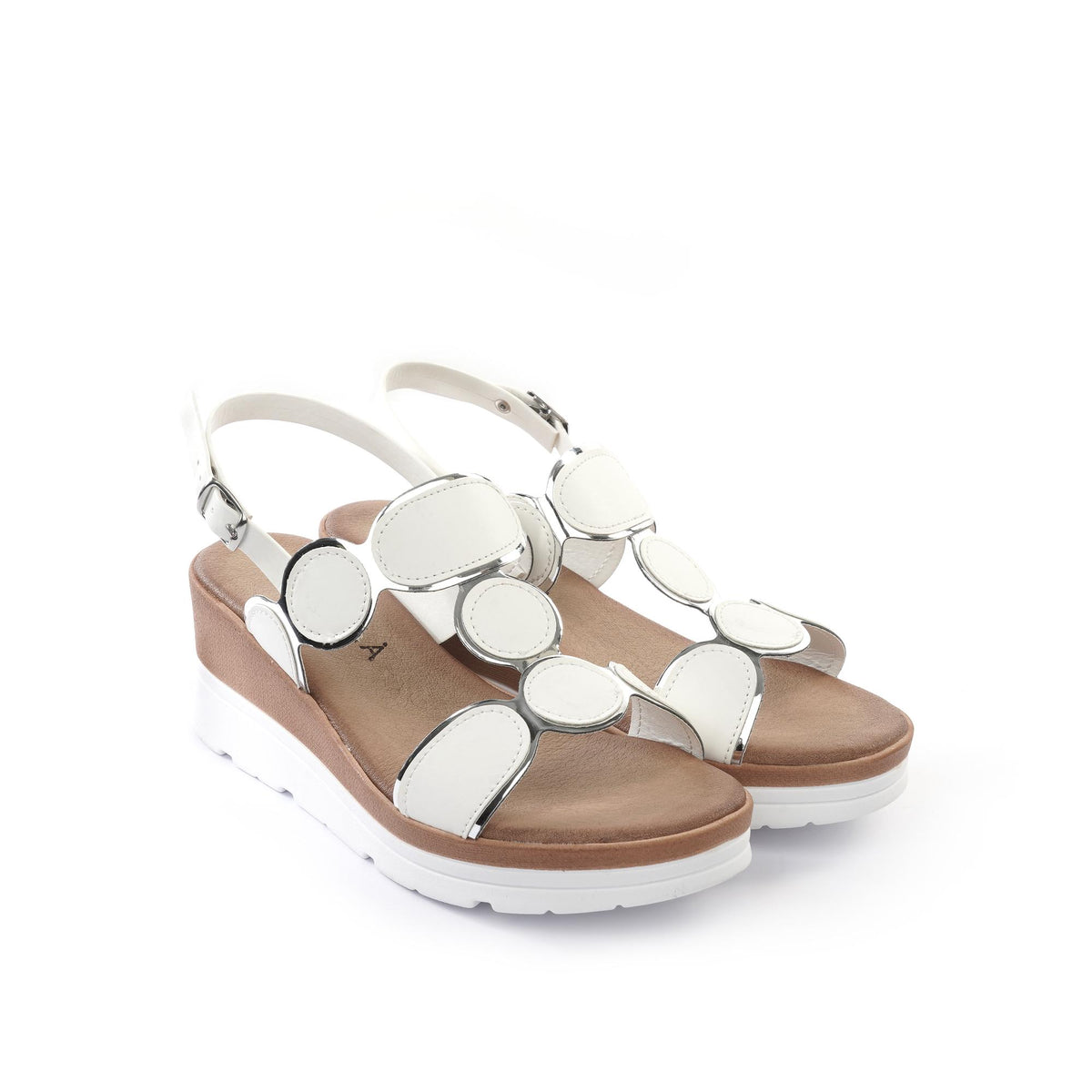 SANDALO ZEPPA A CERCHI BIANCO <BR/> 