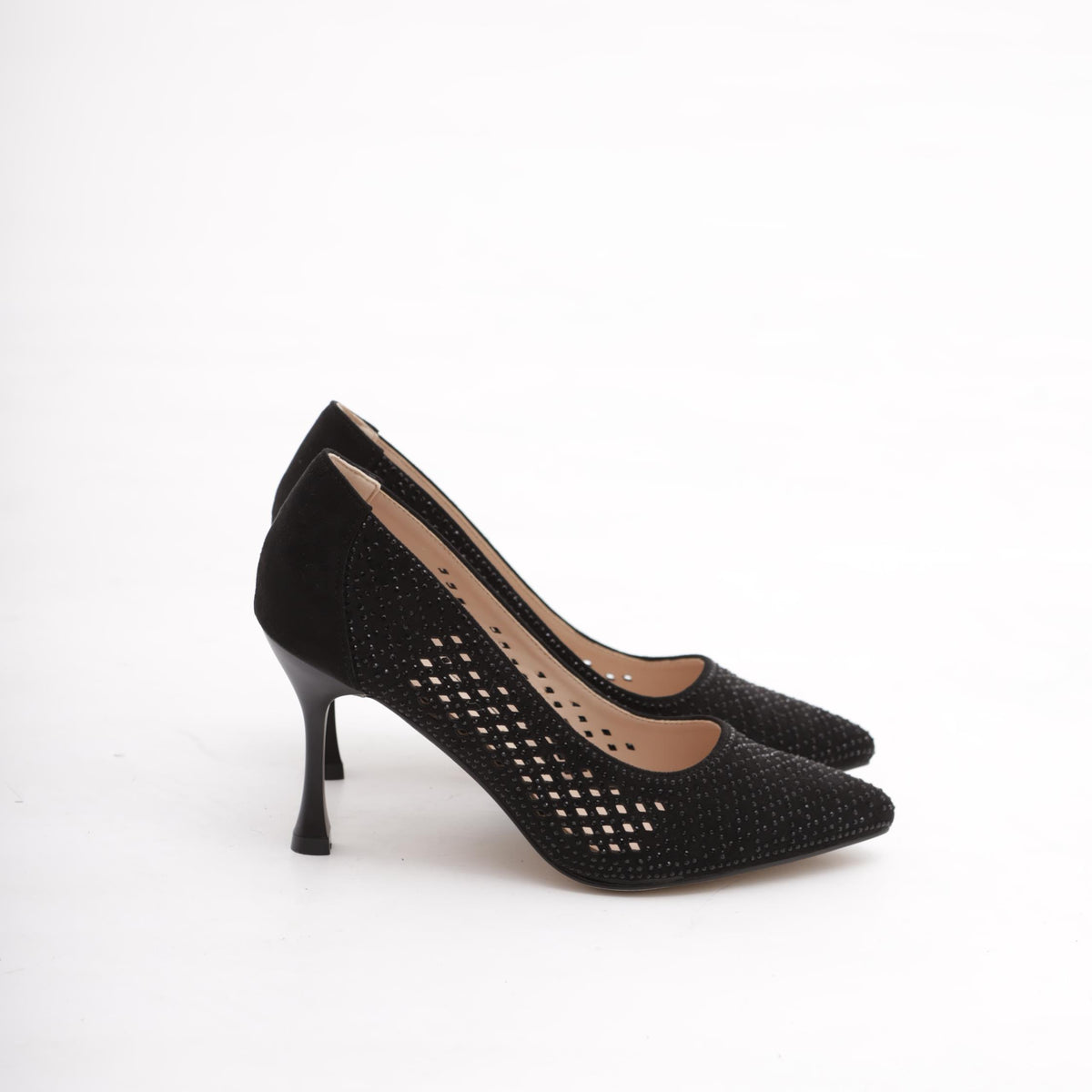 DECOLLETE' FORATA STRASS NERO 