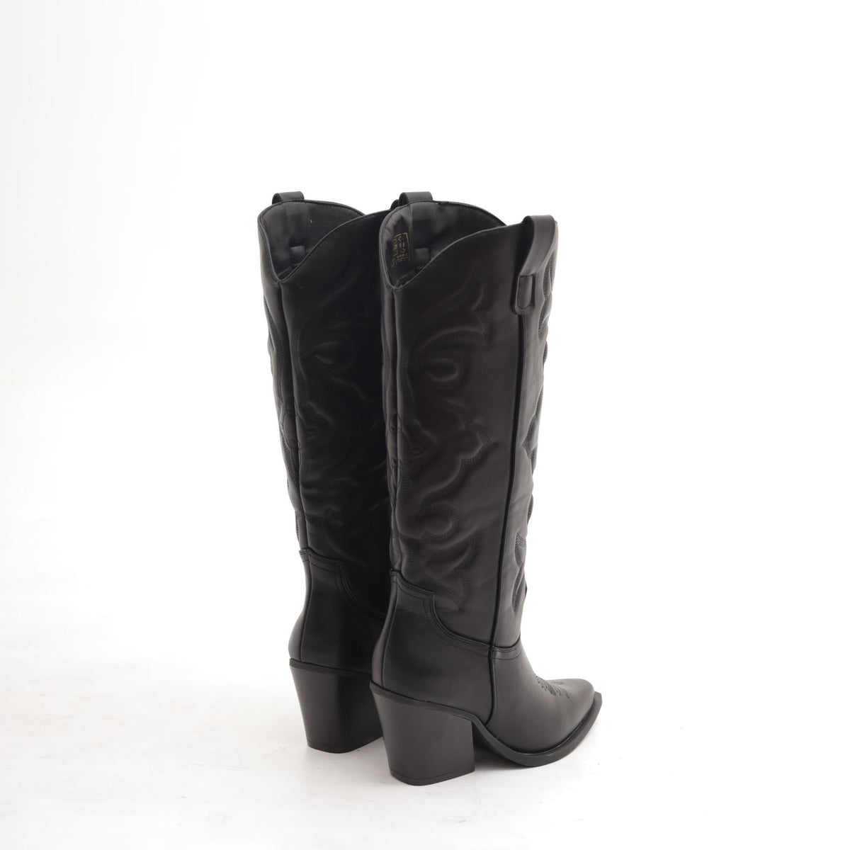 STIVALE TEXANO RICAMO GAMBALE NERO 